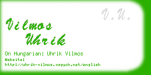 vilmos uhrik business card